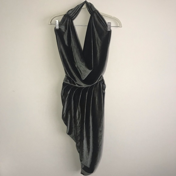 naked wardrobe Dresses & Skirts - NWT Naked Wardrobe Green Velvet Wrap Dress Size S